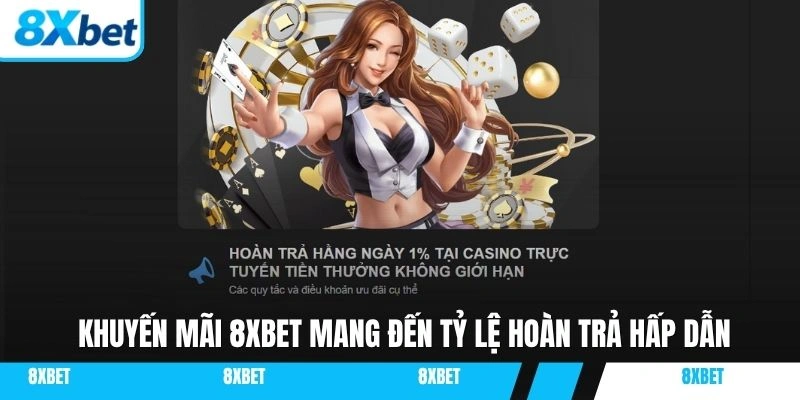 Khuyến mãi 8XBET với tỷ lệ hoàn trả hấp dẫn cho người chơi