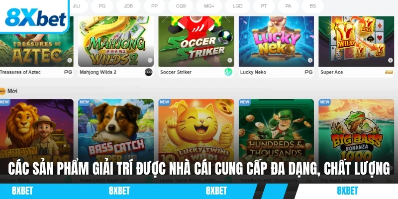 Các sản phẩm giải trí được nhà cái cung cấp đa dạng, chất lượng